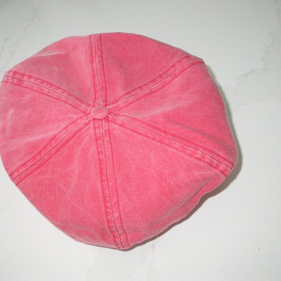 Red Denim Peaked Hat - Picture 3 of 5